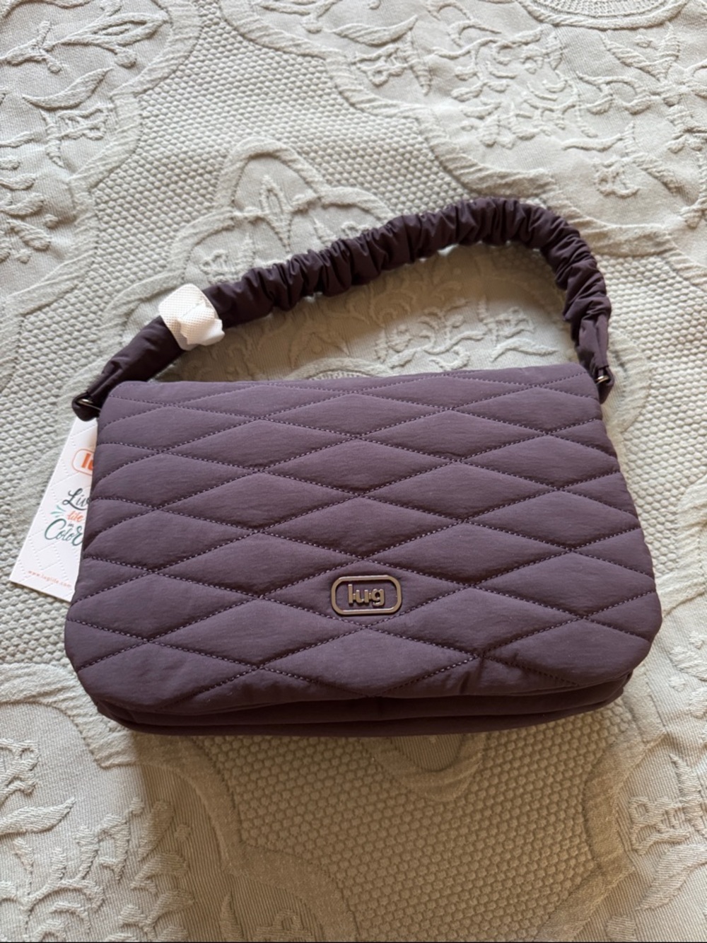 Lug Plum BINA Quilted Crossbody Bag NWT